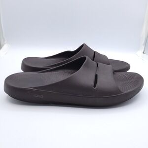 OOFOS Ooahh Recovery Slide Mens Size 13 Women 14 Mocha Brown Comfort Lightweight